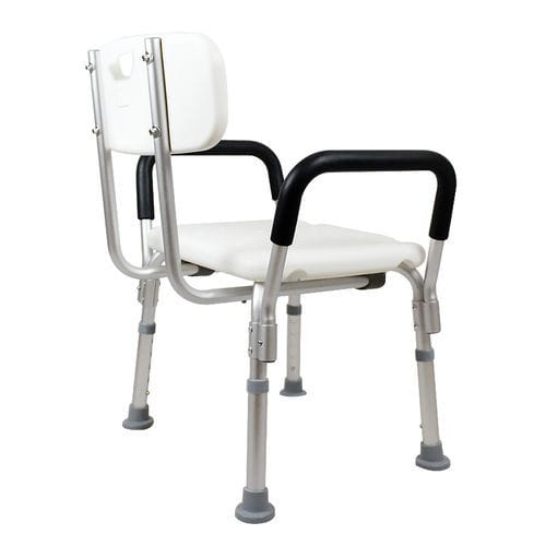 Duschstuhl mit Armlehnen - HQ505L - Zhongshan Hanqi Medicalequiment Technology - mit Rückenlehne / Kunststoff