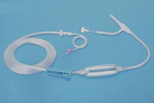 Infusionsset mit Y-Verbinder - 1014 - Rongbo Medical - mit Tropfkammer / mit Absperrhahn