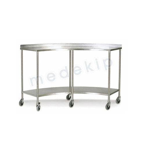 Arbeitstisch - MED 1310 - 1312 - Medekip Medical - halbrund / Edelstahl