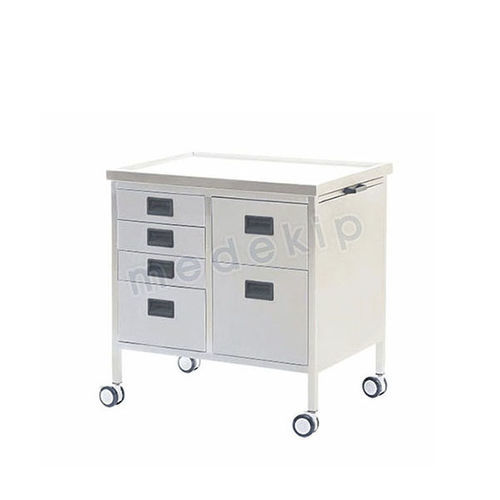 Medizinischer Wagen - MED 2051 - 2056 - Medekip Medical - für Medikamente / Edelstahl / mit Schublade