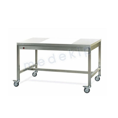 Labortisch - MED 1150 - 1155 - Medekip Medical - rechteckig / faltbar / auf Rollen