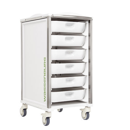 Medizinischer Wagen - Wassenburg Medical Inc - für Endoskope / für Transport / Edelstahl