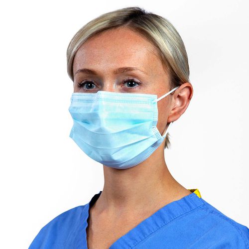 Maske für medizinische Pflege / Polypropylen - FLUIDSAFE ™  - ISOL8 Healthcare - ohne Latex / dreilagig / zum Einmalgebrauch