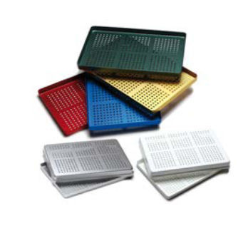 Tablett für zahnärztliche Instrumente - TD30 series - DENTAL MARKET s.r.l. - Aluminium / perforiert