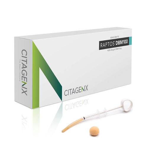 Allograft-Knochenersatzmaterial - Raptos® DBM100 - Citagenix - für Zahnchirurgie / formbar