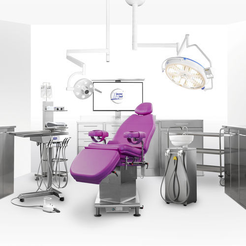 Dentaleinheit mit flexiblem Kopfstück - HANDY SURGERY / INOX LINE - Tecnomed Italia - mit Hygienesystem / mit Instrumententräger / mit LED-Licht