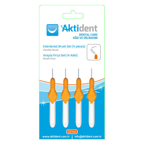 Zahnprothesenbürste - ORANGE - Aktident - REGO Pharma