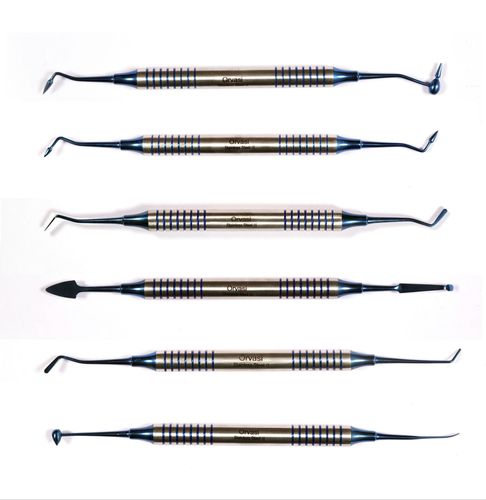 Doppelter Dental-Scaler - Orvosi instruments - zur Dentalrestaurierung / Edelstahl / Komplettset
