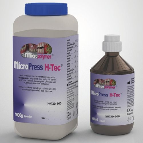 Zahnmedizinisches Material / Acryl - micro Press H-Tec ® - megadental italia - Harz / Gieß / für Zahnprothesen
