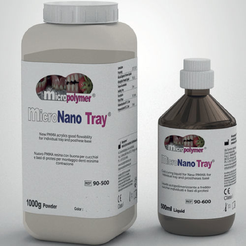 Zahnmedizinisches Material / für Abdrucklöffel - micro Nano Tray ® - megadental italia - Pulver / flüssig / weiß