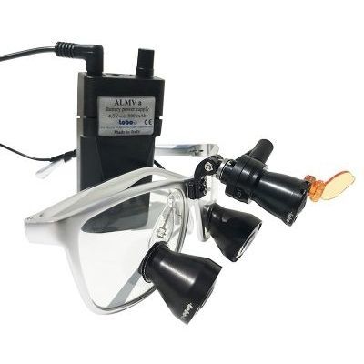 Dental-Stirnleuchte - KITLV3 - Lobo - LED / für Binokularlupe / mit tragbarer Lichtquelle