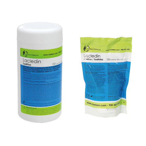 Desinfektionstücher für Böden und andere Oberflächen - Lacledin® - Laboratorios Clarben S.A. - 100er-Packung