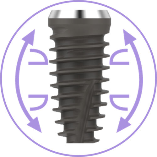 Zylindrisches Zahnimplantat - TORX++ - Korea Dental Implant Inc - Titan / konisch / gerade