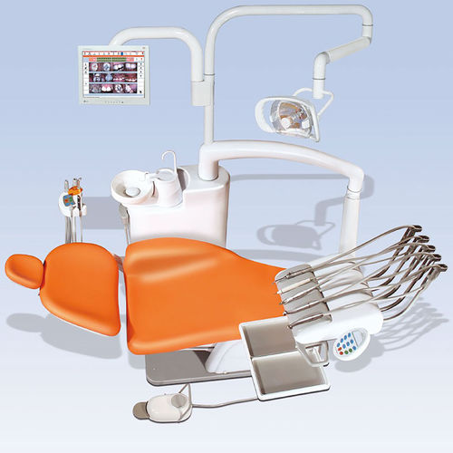 Dentaleinheit mit elektromechanischem Stuhl - P6 - PALOMA - mit Monitor / mit Instrumententräger / mit Licht