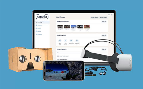 Immersiver VR-Plattform - Amelia Virtual Care - für die kognitive Rehabilitation / zur Angstbewältigung