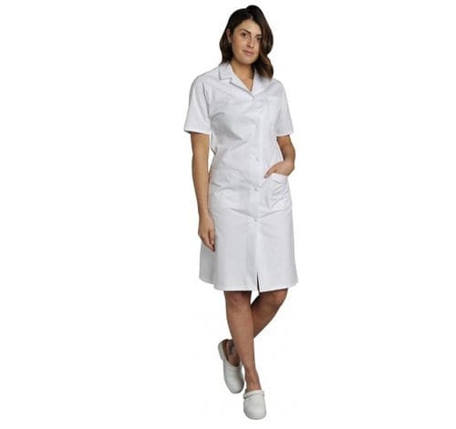 Unisex-Arztkittel - MADONA MC  - SNV - aus Polyester / aus Baumwolle / weiß