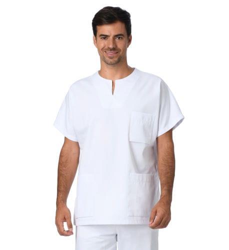 Medizinischer Kasack / unisex - AUCH - Bastié - weiß / blau / grün