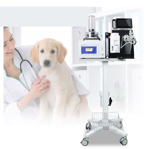 Anästhesiearbeitsplatz für Veterinärmedizin / für Tierforschung - VET-VT - Olive - für Kleintiere / für Großtiere / Rollenstativ