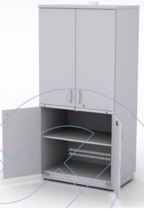 Schrank für Labormaterialien - 02-01.621 - Labexpert - Labor / mit Regal