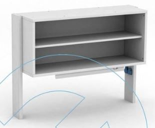Laborschrank - 01-04.311 - Labexpert - mit Regal / Metall / weiß