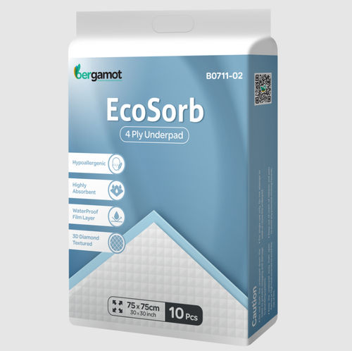Tuch für Inkontinenz - Ecosorb  - Bergamot - Schweißabsorbierende -Arbeits / gepolstert / rutschfest