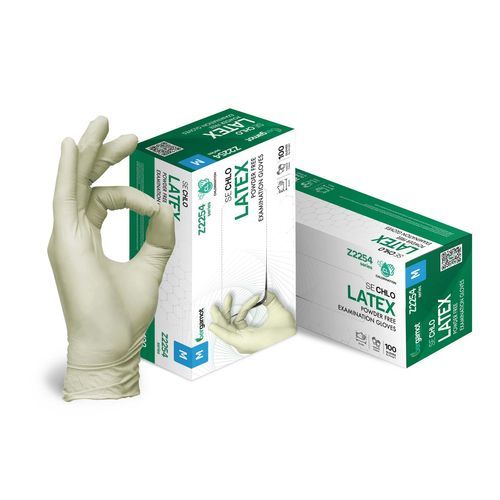 Latexhandschuh - Z2254 - Bergamot - für Untersuchungen / puderfrei / L