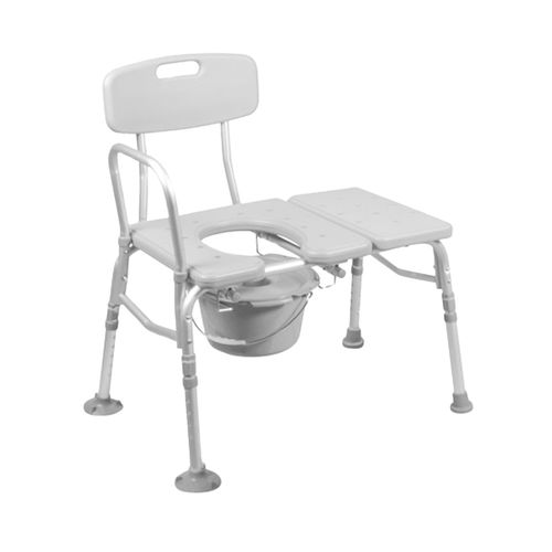 Toiletten-Transportstuhl - B3300CWH - Rhythm Healthcare - höhenverstellbar / mit Armlehnen