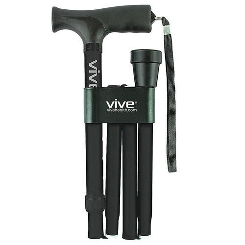 Fritzgriff-Gehstock - MOB1001BLK - Vive Health - zusammenklappbar