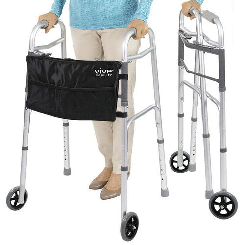 2-rädriger Rollator - MOB1005BLK - Vive Health - Aluminium / zusammenklappbar / höhenverstellbar