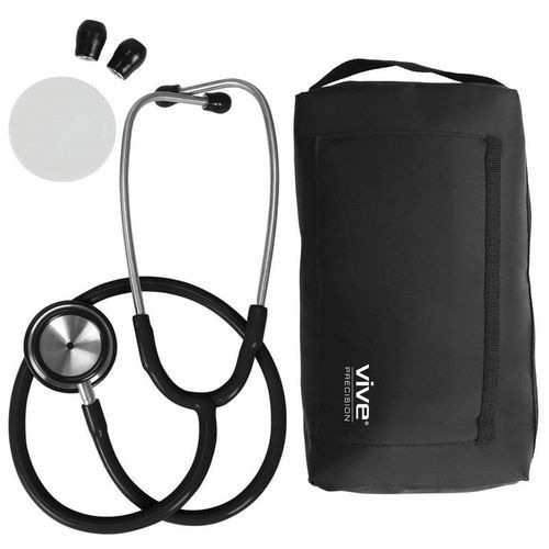 Flachkopf-Stethoskop - DMD1017BLK - Vive Health - Edelstahl