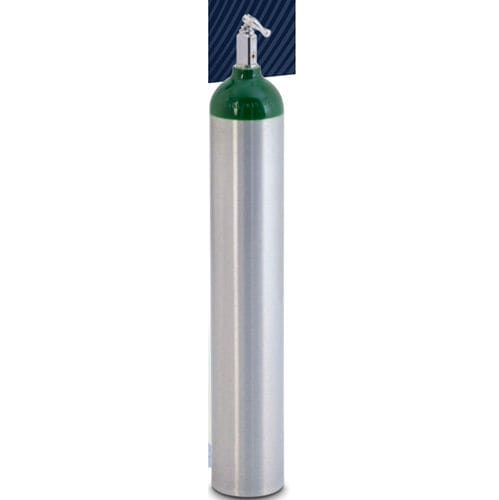 Aluminium-Medizingasflasche - M2 - Thunderbird Metals - grün / silberfarben