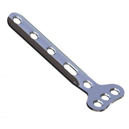 Kompressionsplatte für Radius - 5206-003-0 series - Ortobio - distal / mit Verriegelung / Edelstahl