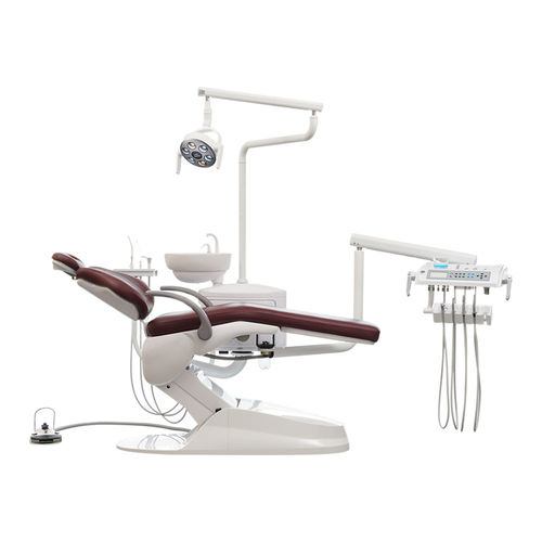 Dentaleinheit mit elektrisch bedientem Stuhl - M1  - Foshan Safety Medical Equipment Co., Ltd. - mit flexiblem Kopfstück / mit Hygienesystem / mit Instrumententräger