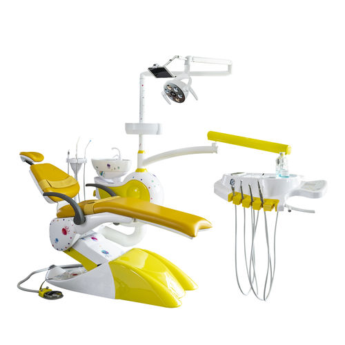 Dentaleinheit mit elektrisch bedientem Stuhl - A10 - Foshan Safety Medical Equipment Co., Ltd. - mit flexiblem Kopfstück / mit Hygienesystem / mit Instrumententräger