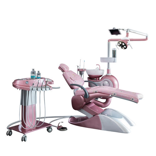 Dentaleinheit mit elektrisch bedientem Stuhl - M10+ - Foshan Safety Medical Equipment Co., Ltd. - mit flexiblem Kopfstück / mit Hygienesystem / mit Instrumententräger