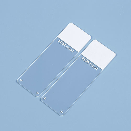 Selbstklebender Objektträger für Mikroskop - HDAS001 series - Jiangsu Huida Medical Instruments - mit Farbbeschichtung / positiv geladen