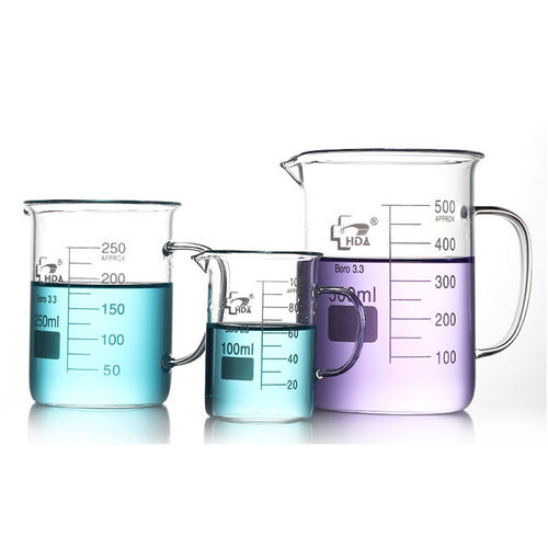 Borosilikatglas-Becher - 1101-U - Jiangsu Huida Medical Instruments - Mess / mit Griff
