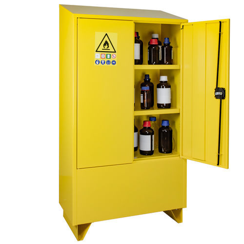 Schrank für brennbare Produkte - AMS100 - Ecosafe - für Krankenhaus / mit Regal / mit Schwingtür