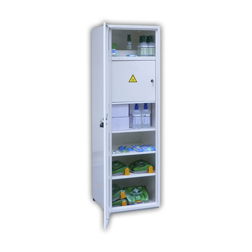 Medikamentenschrank - AS5 - Ecosafe - mit Regal / mit Tür / weiß