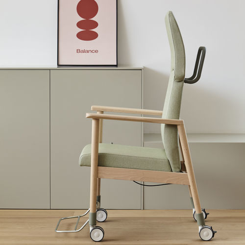 Sessel für Gesundheitseinrichtungen - CAL0042 RECLINABLE - SENIORCARE - auf Rollen
