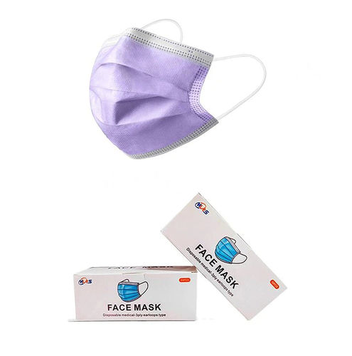 OP-Maske / für Erwachsene - Xiantao Yuanjie Nonwoven Products - 50er-Packung / violett / dreilagig