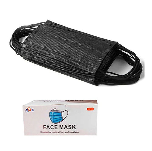 OP-Maske / IIR-Typ - Xiantao Yuanjie Nonwoven Products - für Erwachsene / 50er-Packung / schwarz