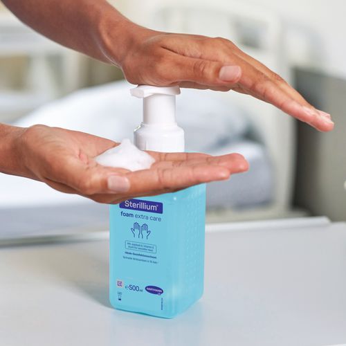 Hydroalkoholische Lösung / 500 mL - Sterillium® foam extra care - BODE Chemie