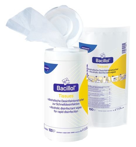 Feuchte Reinigungstücher / für Böden und andere Oberflächen - Bacillol® Tissues - BODE Chemie - 100er-Packung