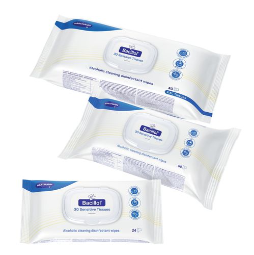 Feuchte Reinigungstücher / für Böden und andere Oberflächen - Bacillol® 30 Sensitive Tissues - BODE Chemie - 40er-Packung / 80er-Packung / 24er-Packung