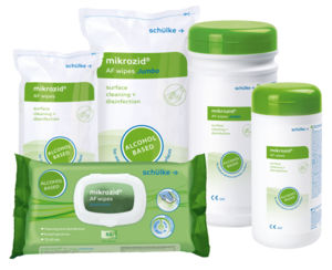 Feuchte Reinigungstücher / für Böden und andere Oberflächen - mikrozid® AF - Schülke & Mayr - 50er-Packung