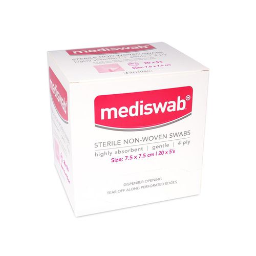 Baumwolle-Mullkompresse - MEDISWAB - Fleming Medical - steril / Vlies