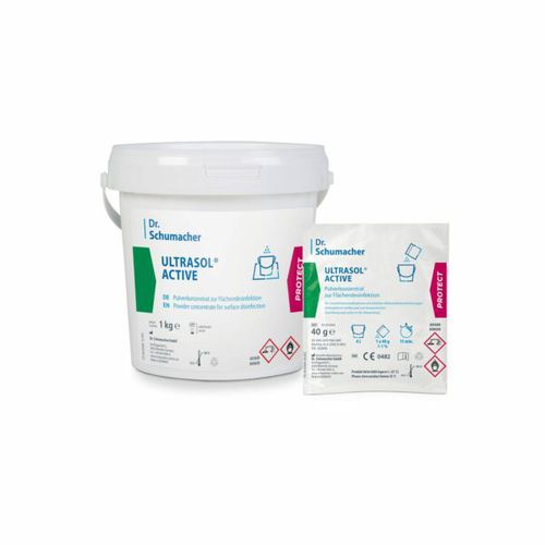 Biologisches Reinigungsmittel - ULTRASOL ACTIVE  - THX MEDICAL - Puder / Chlor / für Oberflächen