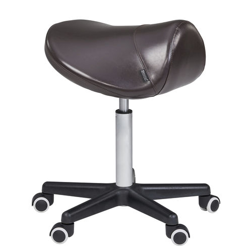 Hocker für Gesundheitseinrichtungen - Master Massage Equipment Europe - höhenverstellbar / auf Rollen / sattelförmig