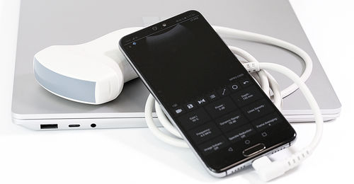 Ultraschall-Handgerät - MicrUs Pro  - TELEMED - für Multifunktions-Ultraschall / Schwarz-Weiß / Spektraldoppler